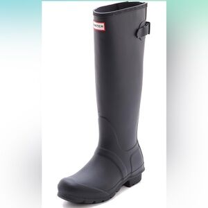 Hunter Boots Women's Original Size Adjustable Boots, Navy, Size 9